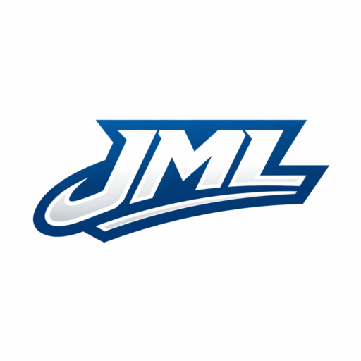 sleek athletic jml logo design